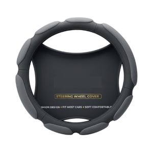 Cubre Volante de Terciopelo Universal para Auto y Camioneta Gris 8 paneles
