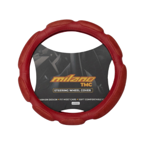 Cubre Volante de Terciopelo Universal para Auto y Camioneta Rojo 8 paneles