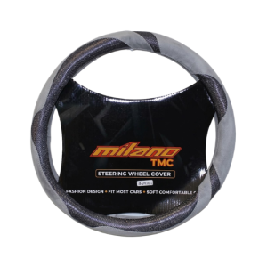 Cubre Volante de terciopelo Universal para Auto y Camioneta Gris con goma brillante