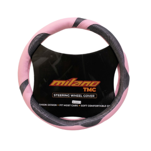Cubre Volante de terciopelo Universal para Auto y Camioneta Rosado con goma brillante