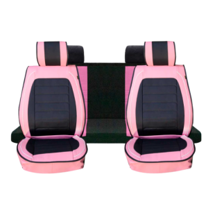 Cubreasiento Ecocuero Rosado/Negro