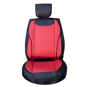 CUBREASIENTO ECOCUERO NEGRO/ROJO