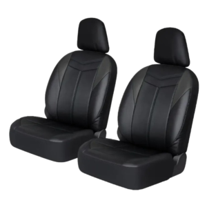 Cubreasiento Ecocuero Negro/Con Lineas Negra
