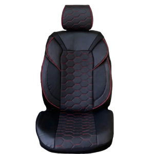 Cubreasiento Ecocuero Negro/Rojo